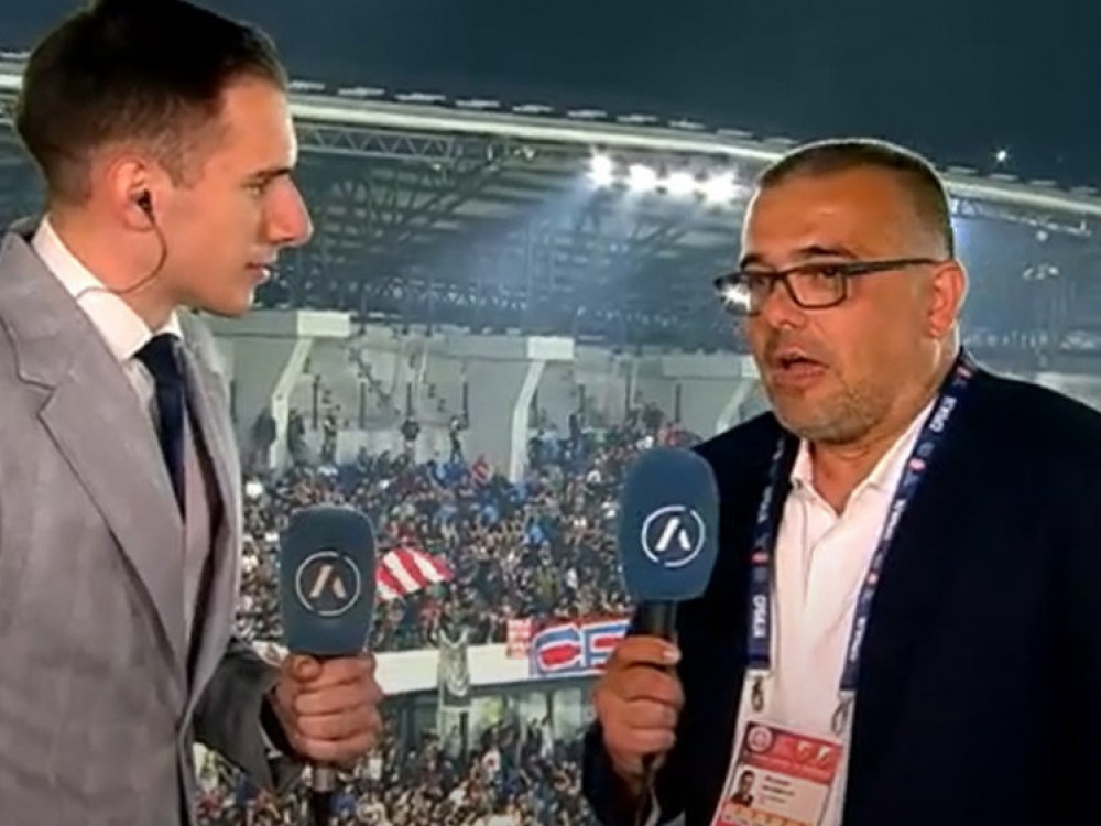 Novinar TV Arene sport i Branislav Nedimović