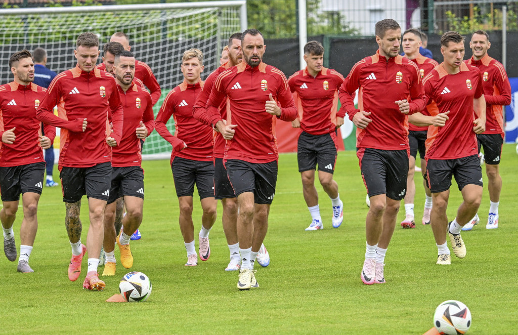 Fudbaleri Mađarske na treningu pred početak EURO 2024