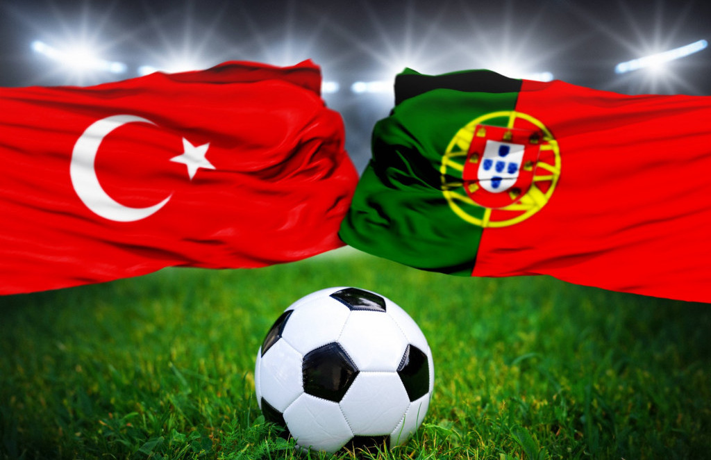 Ilustracija meča Turska - Portugal na EURO 2024