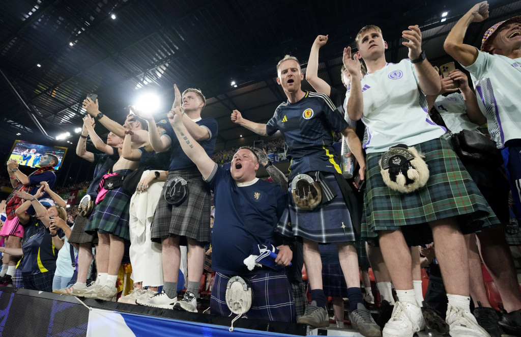Navijači reprezentacije Škotke na EURO 2024
