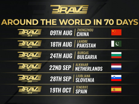 Šest događaja u šest zemalja: BRAVE CF najavljuje raspored od 70 dana
