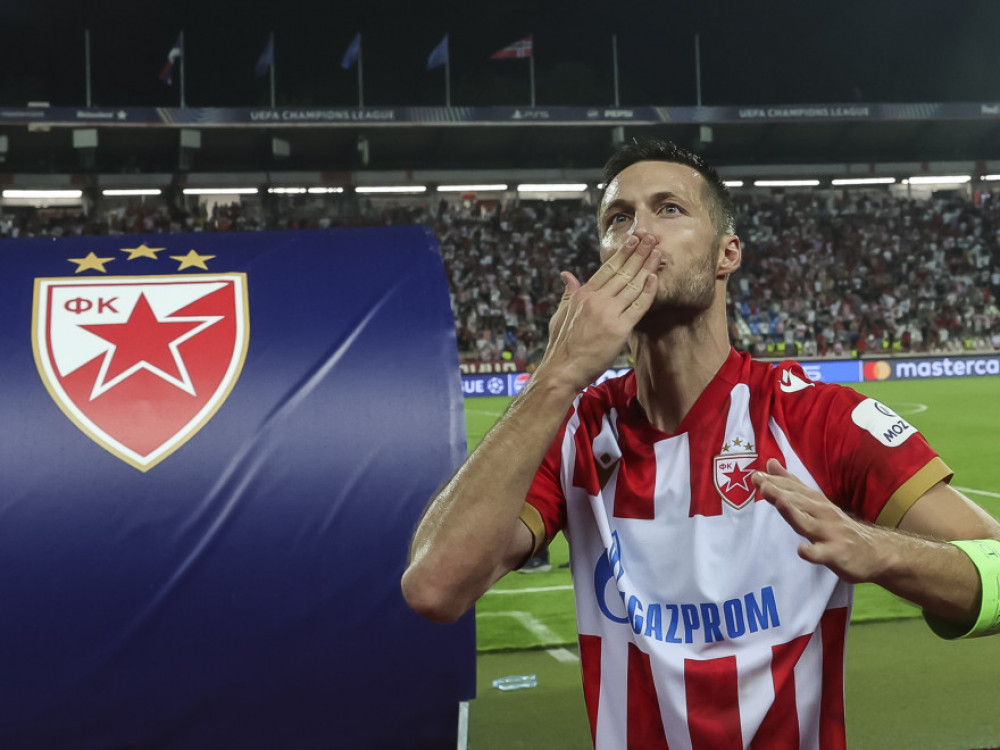 Uroš Spajić u dresu Crvene zvezde